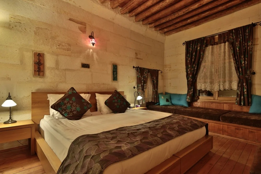 Двухместный люкс Улучшенный с террасой и джакузи двуспальная кровать в La Casa Cave