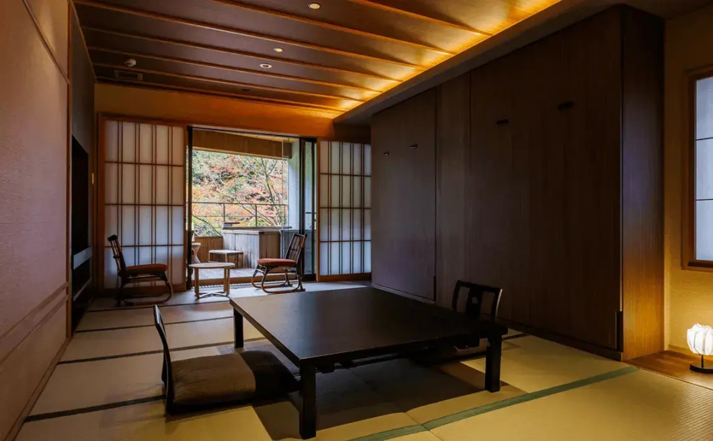 Japanese-Style Open-Air Hot Spring Bath room