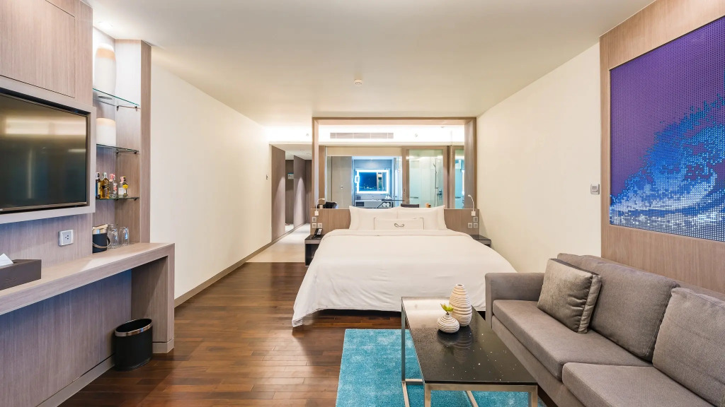 Двухместный номер Ocean с частичным видом на море двуспальная кровать в Oceanfront Beach Resort