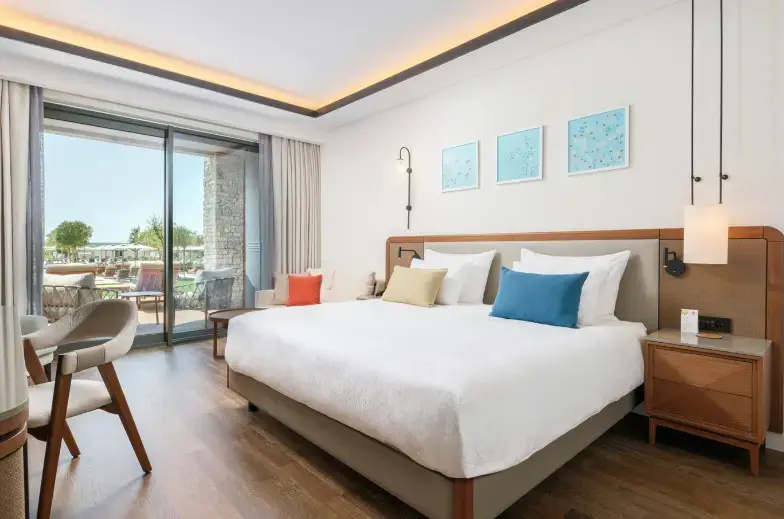 (Family Zone) Deluxe Swim-Up Sea Side Double room (full double bed)
