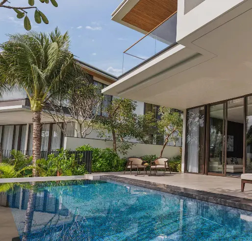 Вилла с бассейном Lush с 2 комнатами в Villa Le Corail, A Gran Melia Hotel