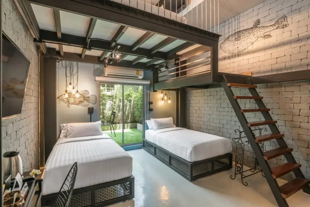 Family room with balcony