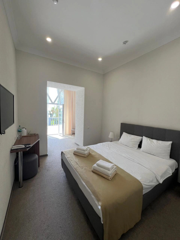 Двухместный номер Стандарт с видом на море двуспальная кровать в Нарт