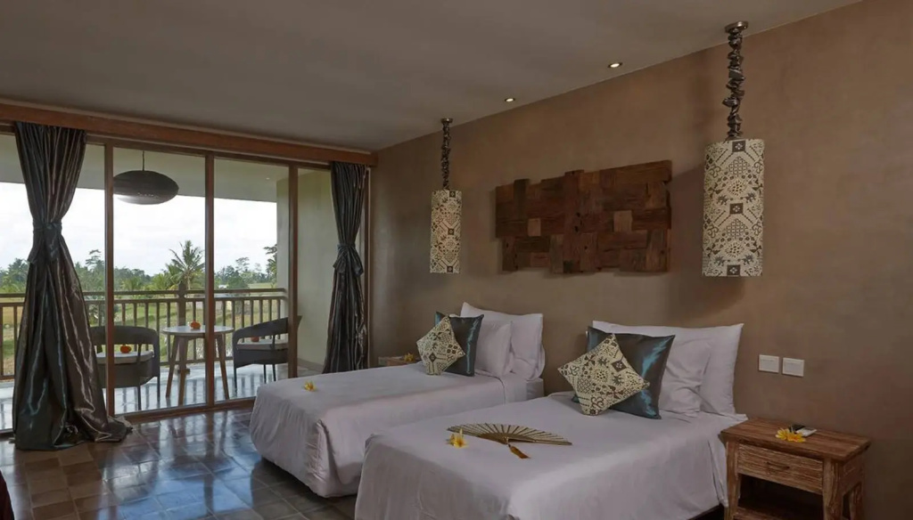 Deluxe Connecting Quadruple room with Rice Field view