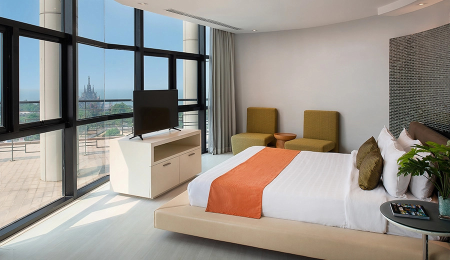 Двухместный люкс Corner двуспальная кровать в Отель The Zign Hotel