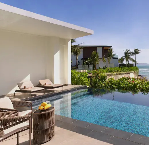 Вилла с бассейном Lagoon c 1 комнатой в Villa Le Corail, A Gran Melia Hotel