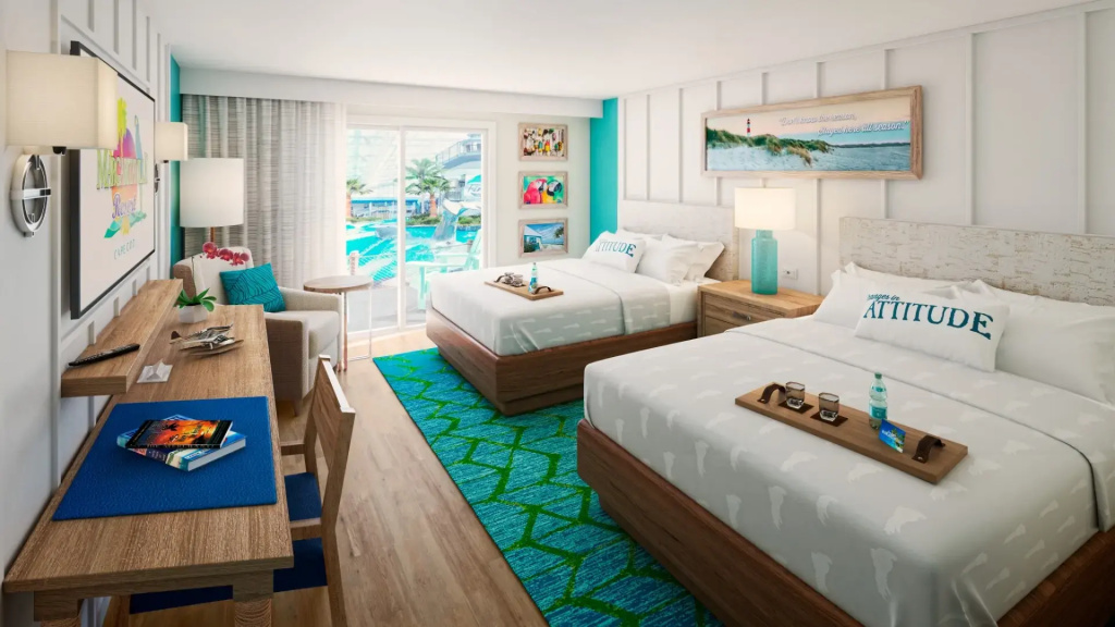 Deluxe Quadruple room with waterpark view