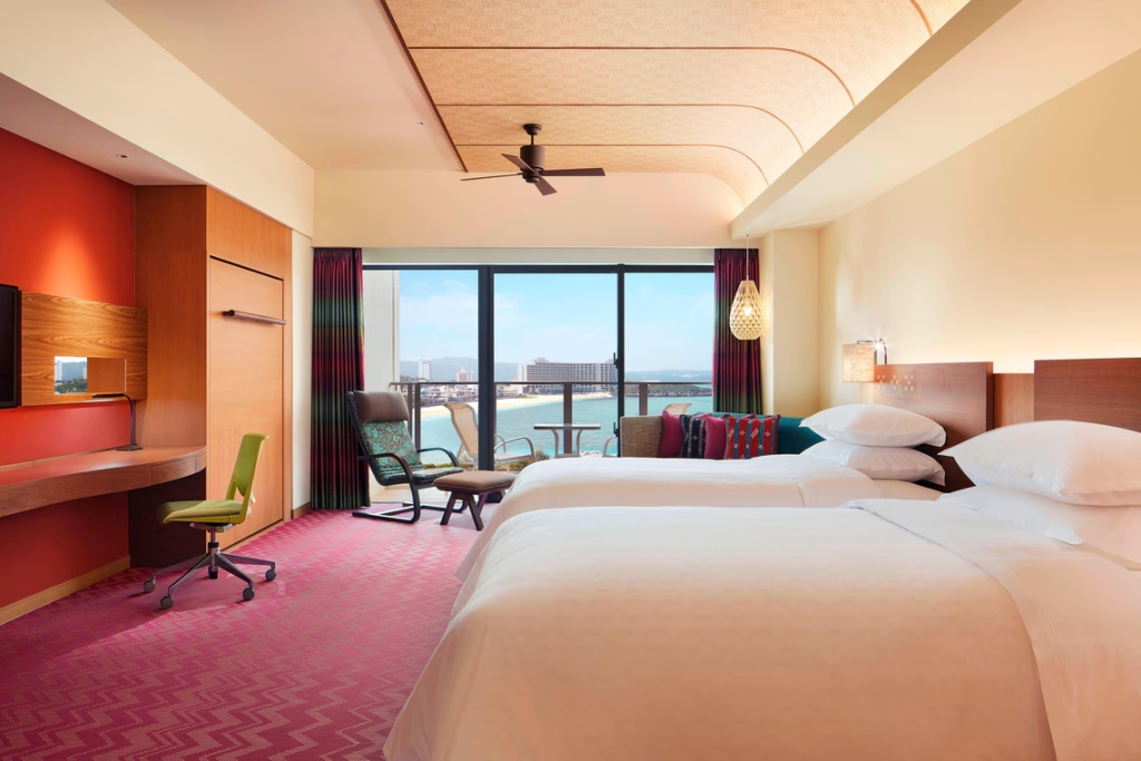 Premium Ocean South Tower Double room with balcony and with ocean view twin beds