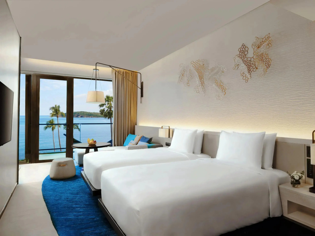 Double room with ocean view (twin beds)