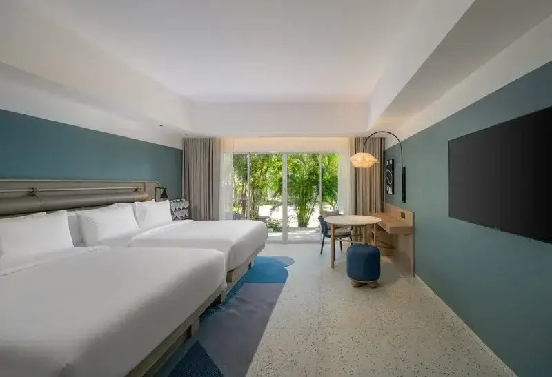 Premium Deluxe Quadruple room with pool view