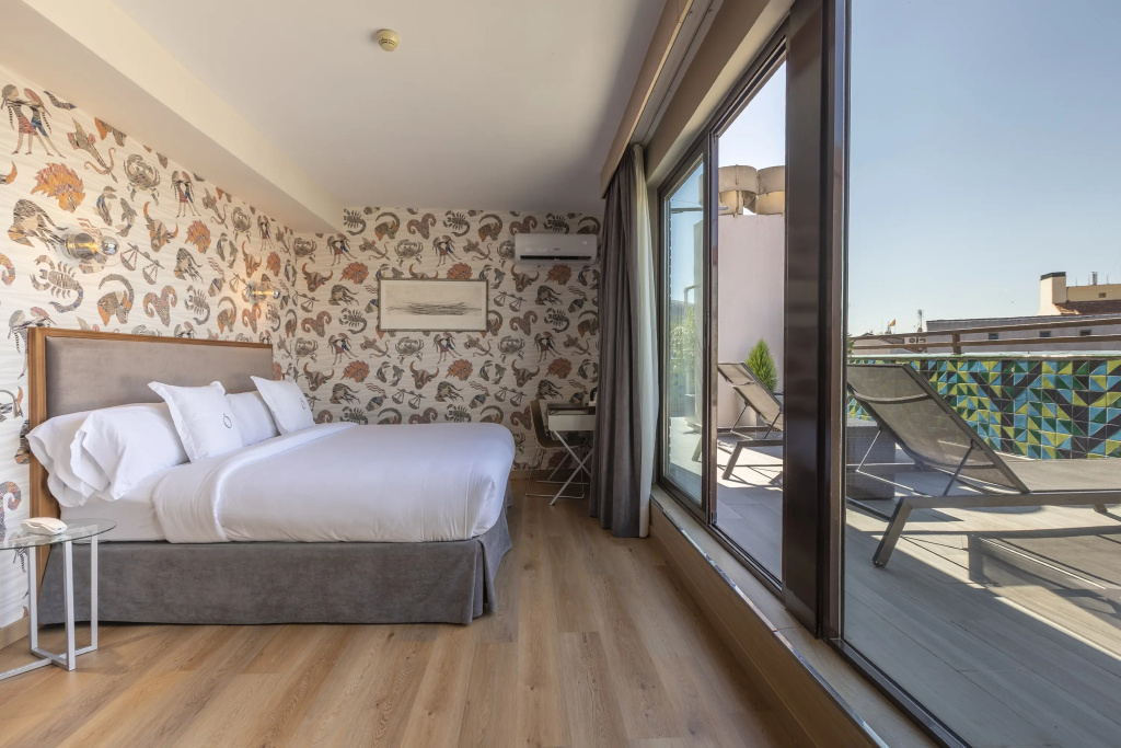 Terrace and Hydromassage Bathtub Double room (full double bed)