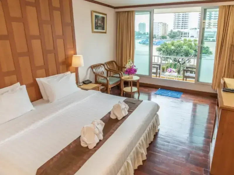 Deluxe Double room with river view (full double bed)