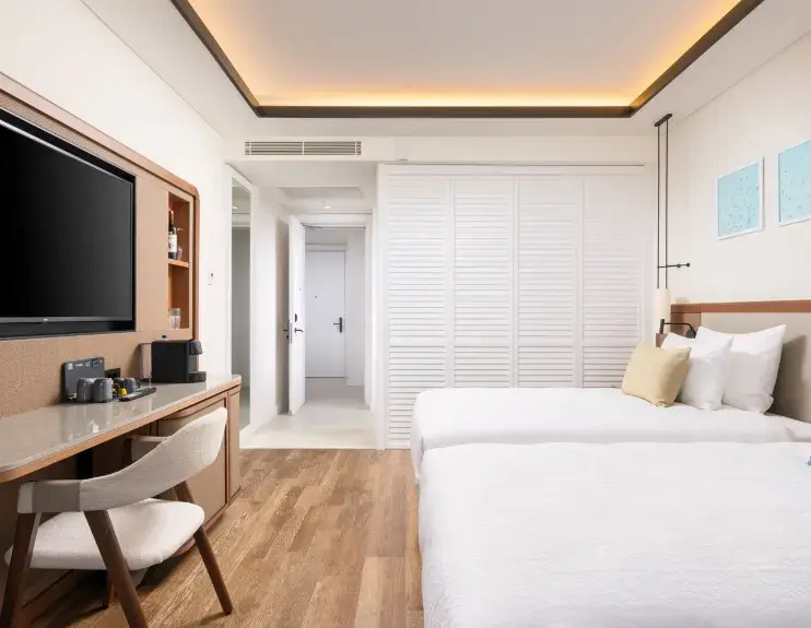 (Family Zone) Deluxe Double room Sea View (twin beds)