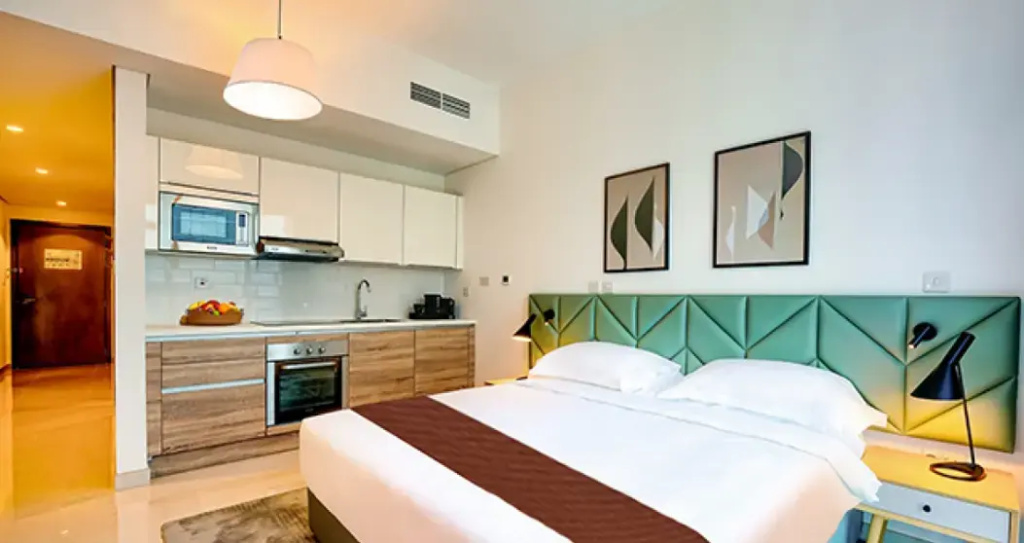 Patio Double Studio with city view (full double bed)