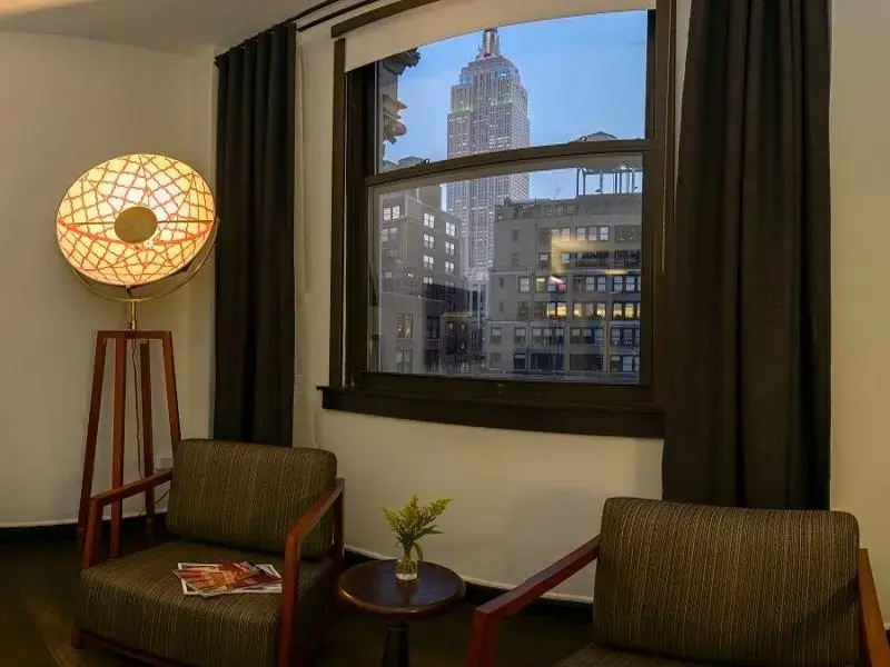 Double Studio with a view of Empire State Building (full double bed)