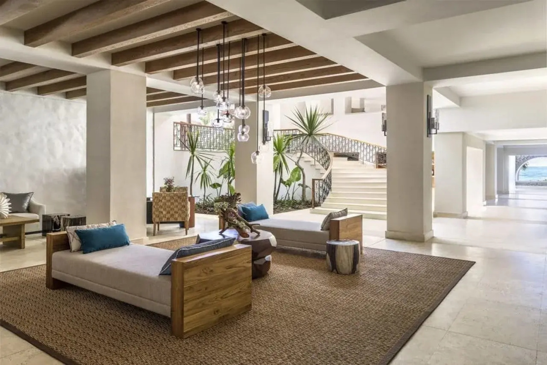 Shangri-La Le Touessrok — the lobby