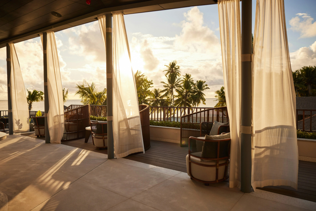 Waldorf Astoria Seychelles Platte Island — a balcony