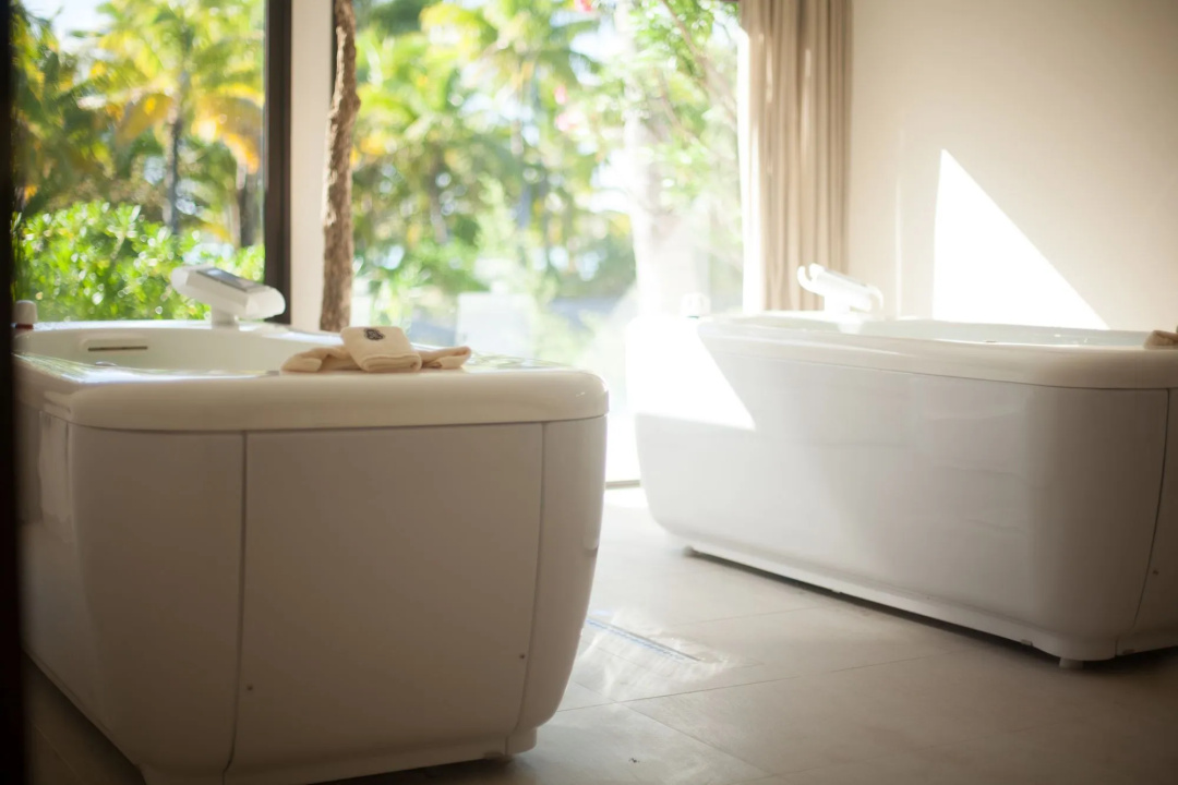 The St. Regis Bora Bora Resort — a bathroom