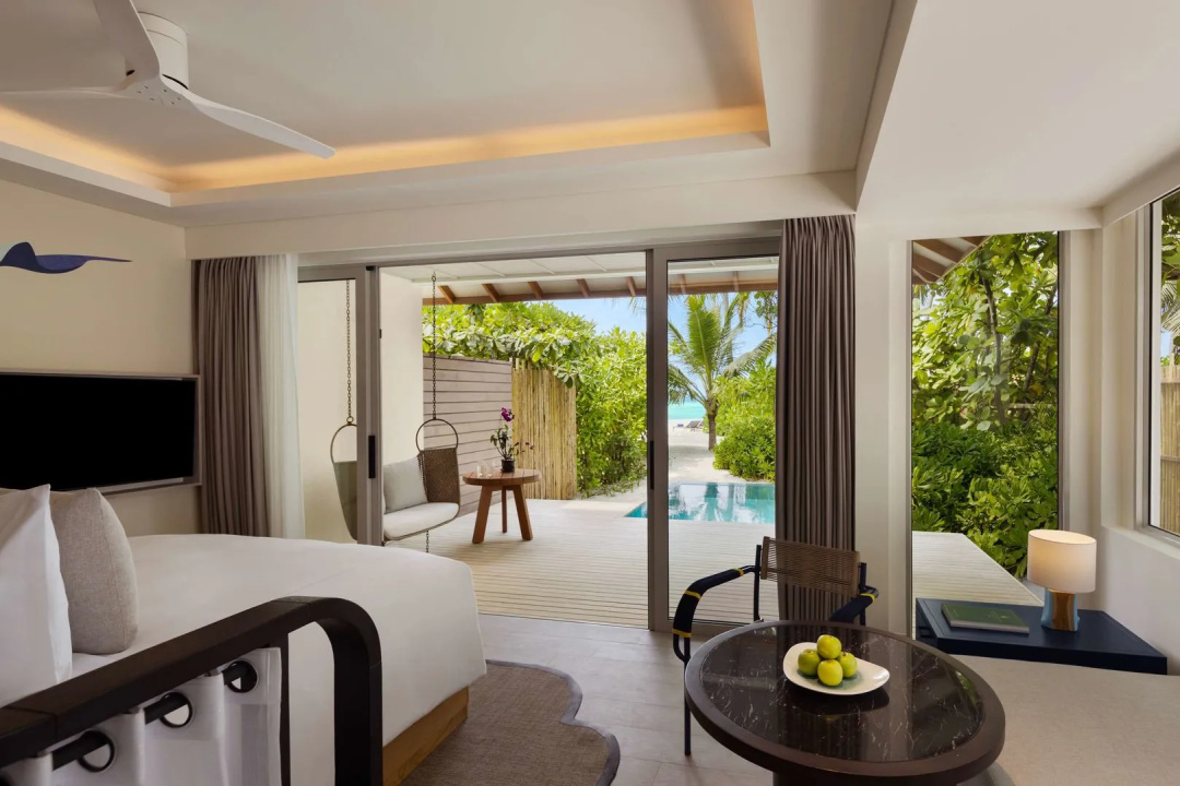 Avani+ Fares Maldives Resort — a balcony