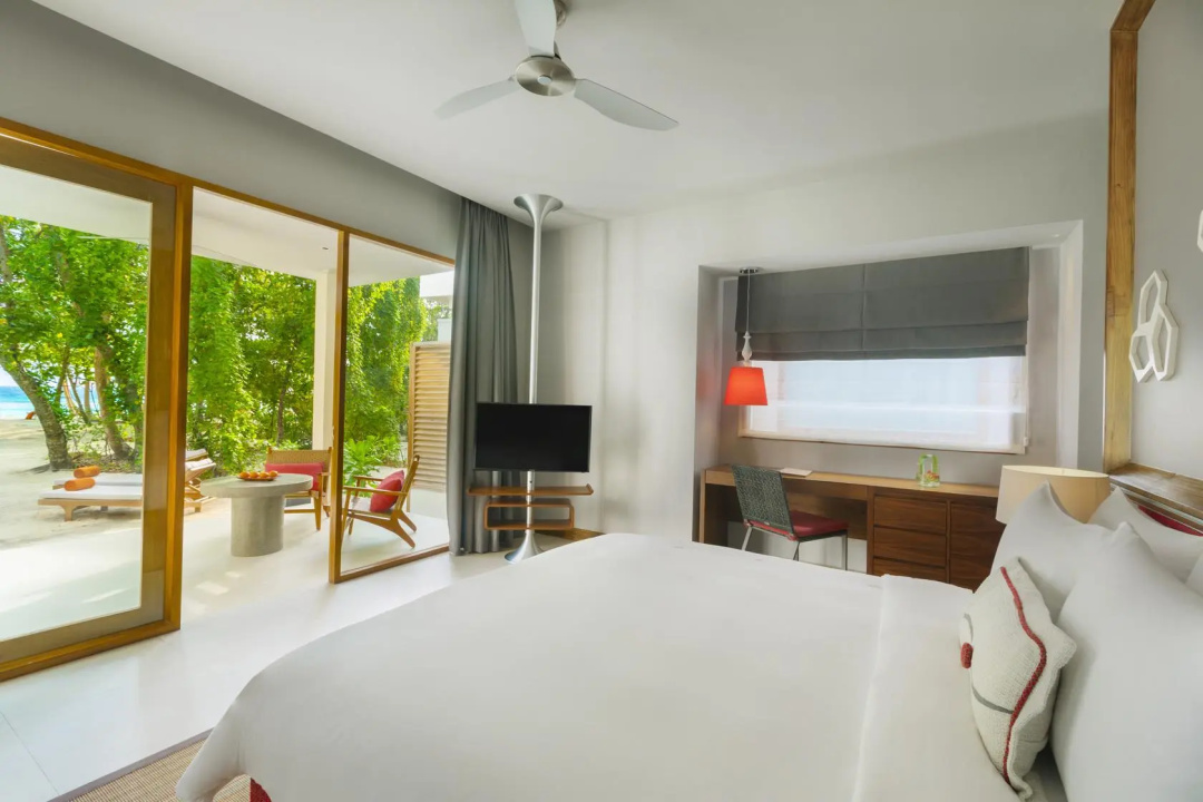 Dhigali Maldives — a balcony