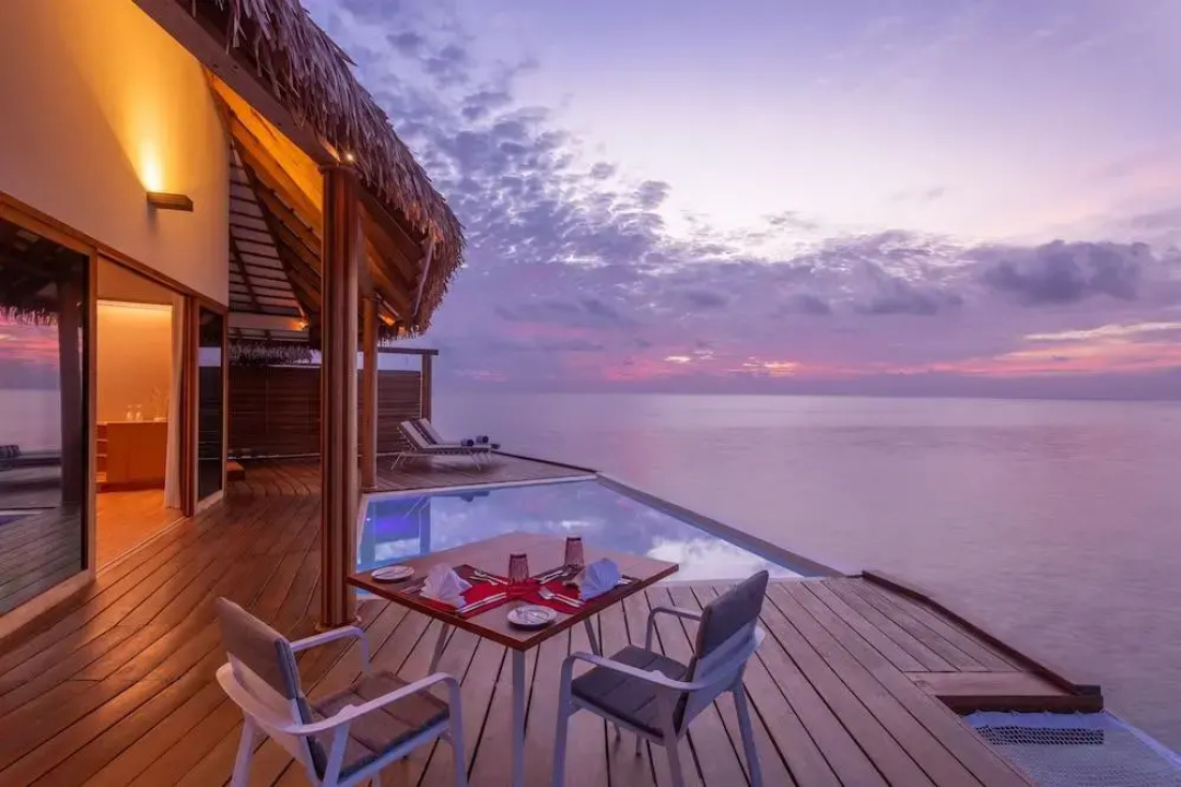 Cinnamon Velifushi Maldives Hotel — a balcony
