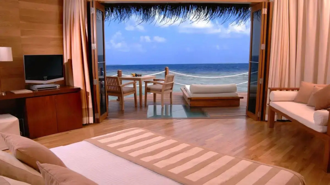 Adaaran Prestige Water Villas — a balcony