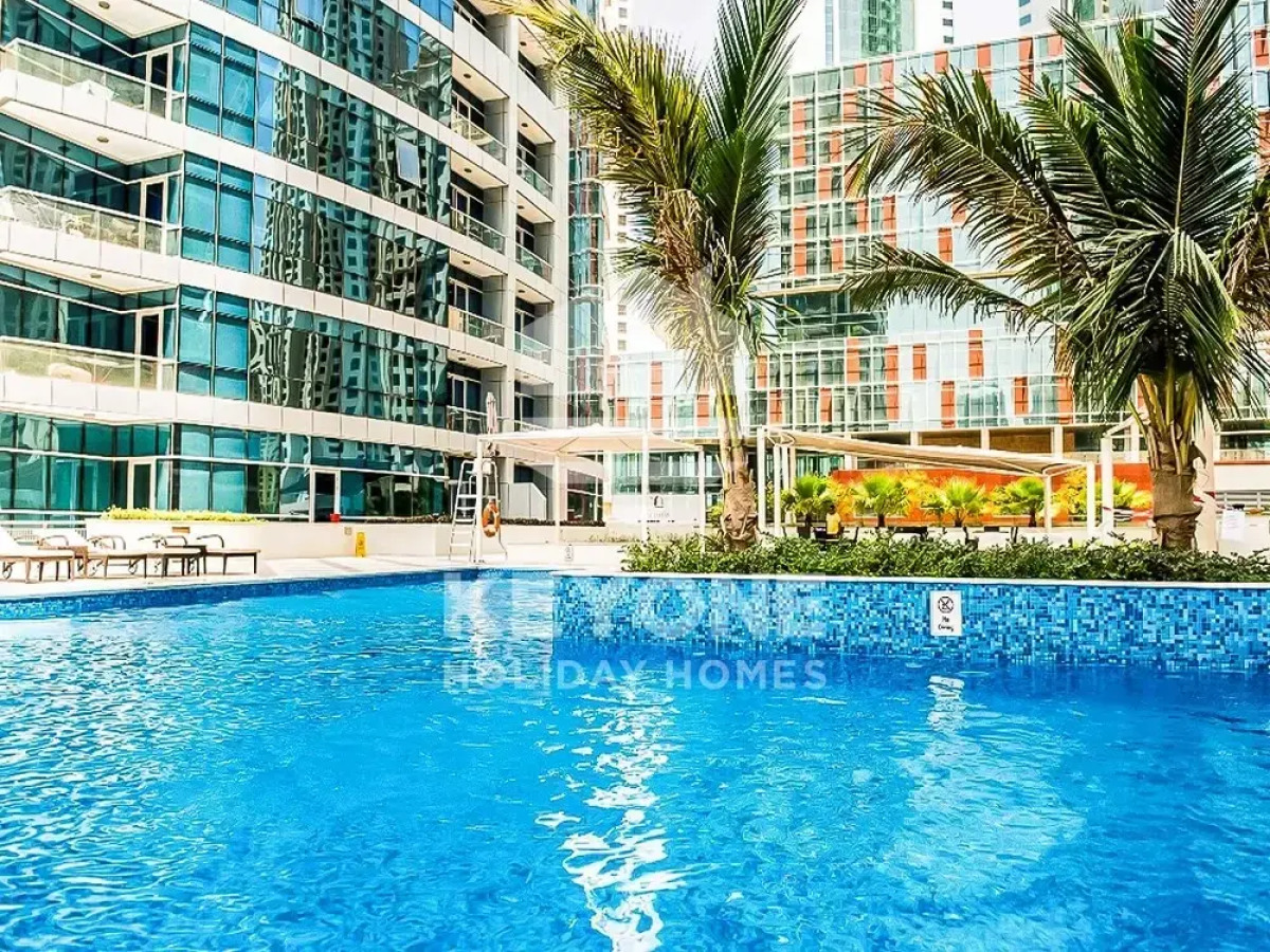 Contemporary One Bedroom with Full Marina View