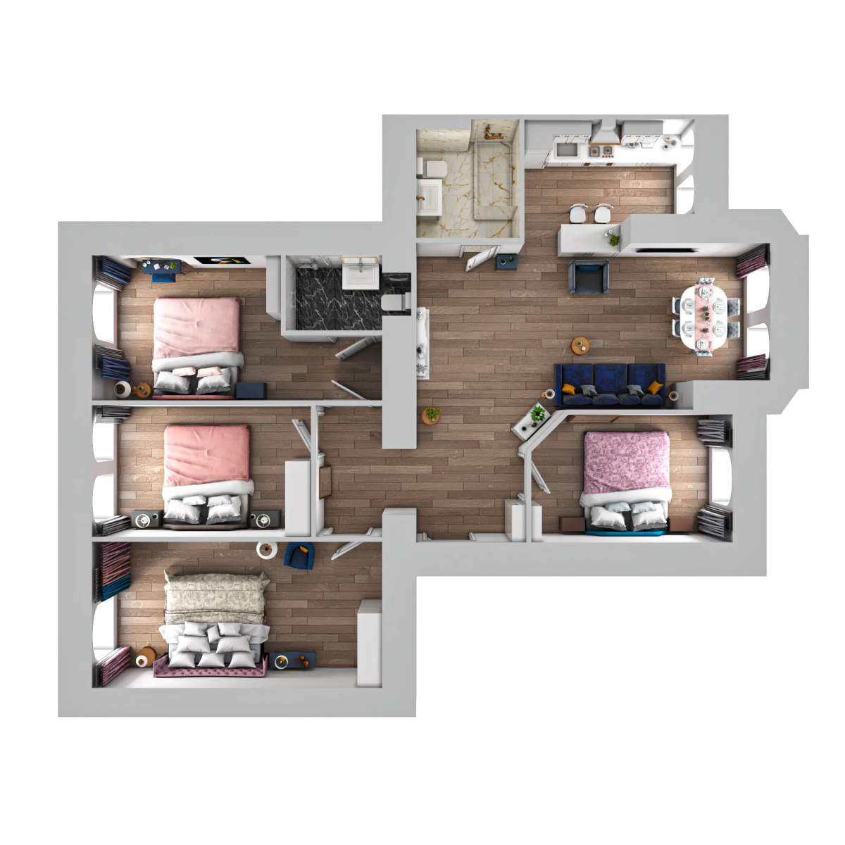 Апартаменты Minin Apartments Винтажные 120 кв.м.