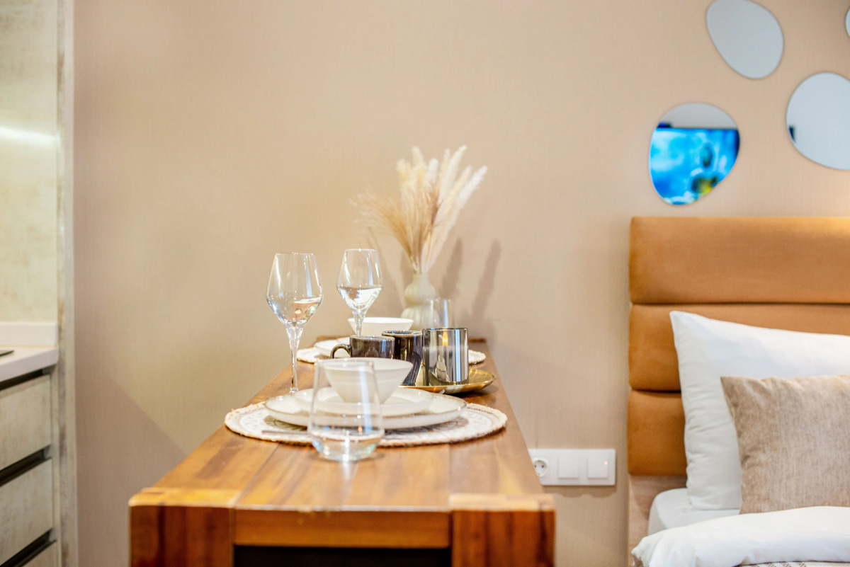 Квартира Vintage Haven Studio - Bohemian Style in Alliance Palace