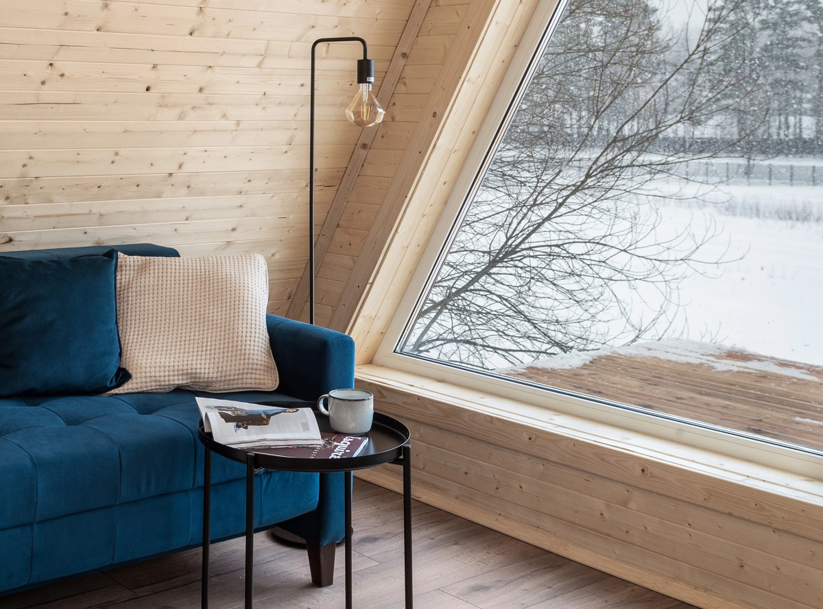 Частный дом A-frame с сауной у Игоры