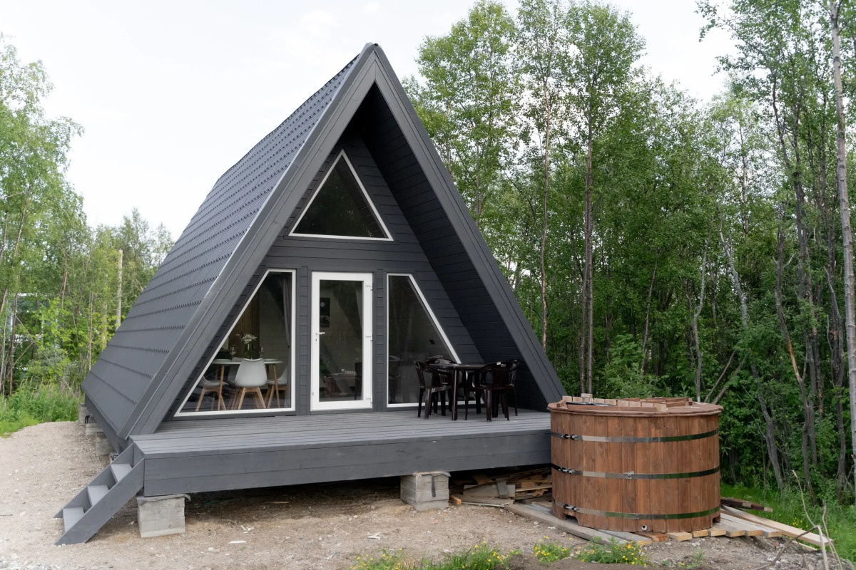 Частный дом A-Frame в лесу в 6 км от Мурманска