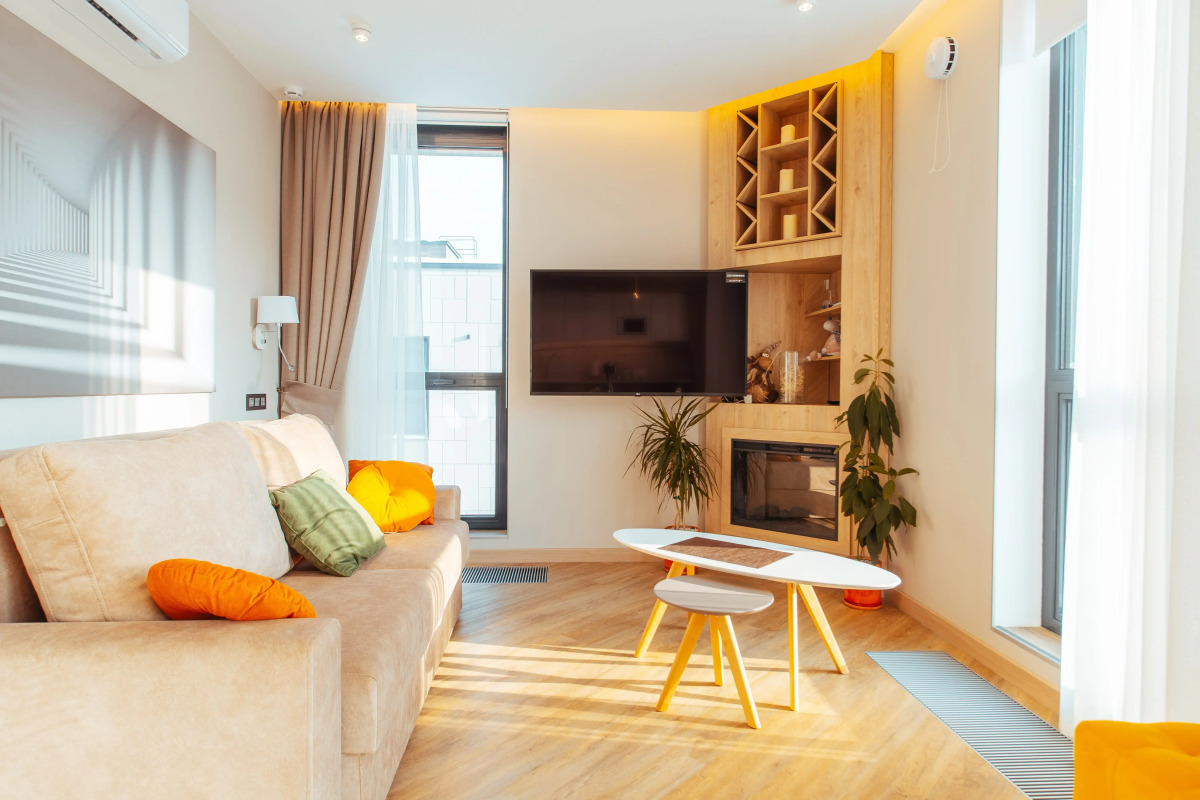 Апартаменты ОхтАпартЛюкс с сауной, камином и двумя спальнями