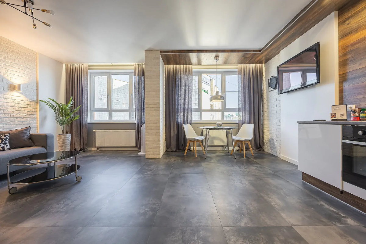 Квартира Студия в новом доме рядом с канатной дорогой