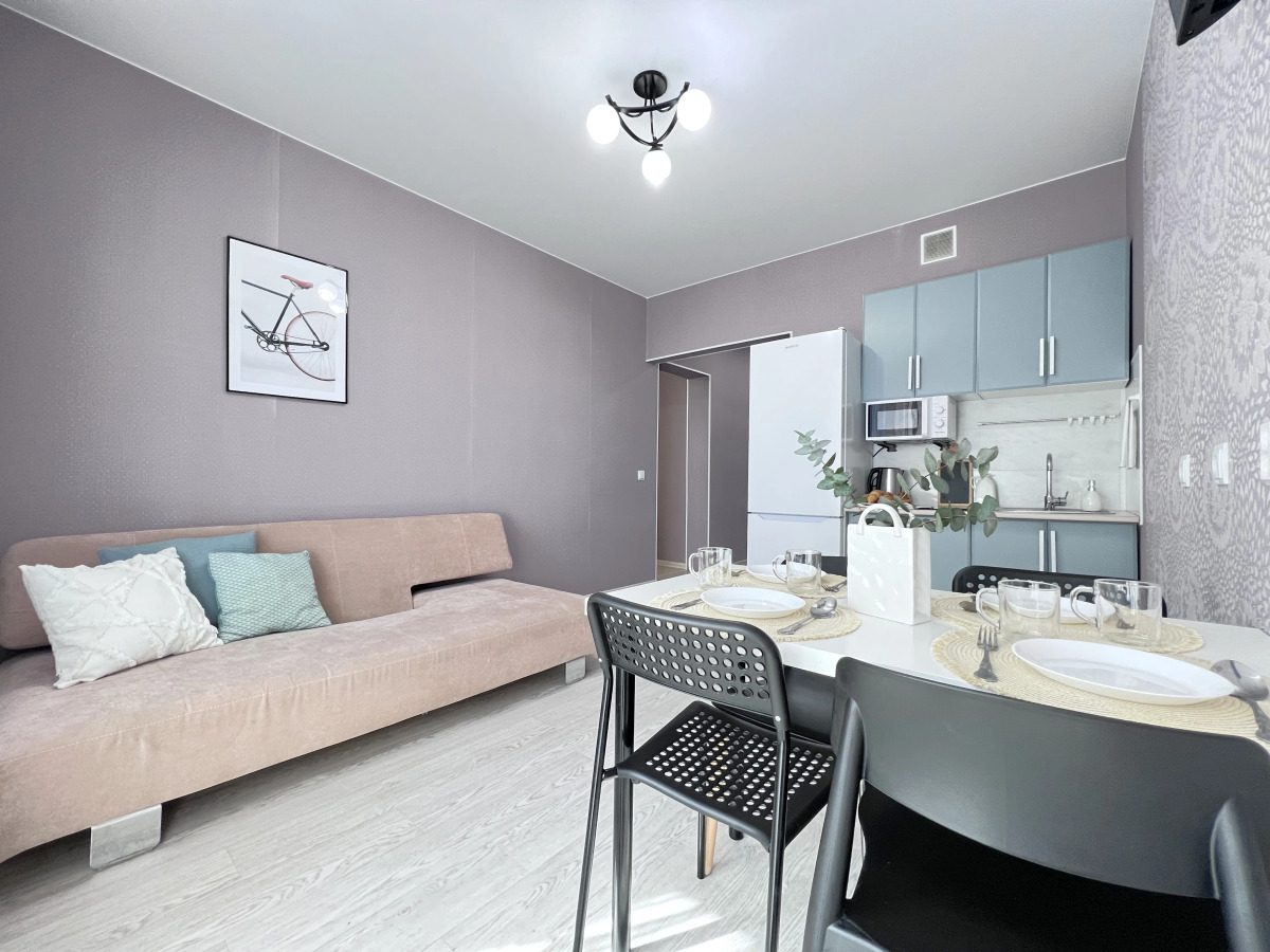 Апартаменты 2шка студия с шикарным видом на город у реки