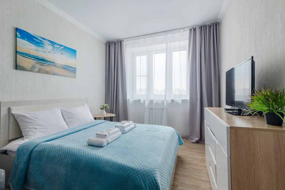 Квартира 1-к в престижном мкр. на Сельской 39/6 с красивым видом на Волгу от RentAp, 5 сп.мест