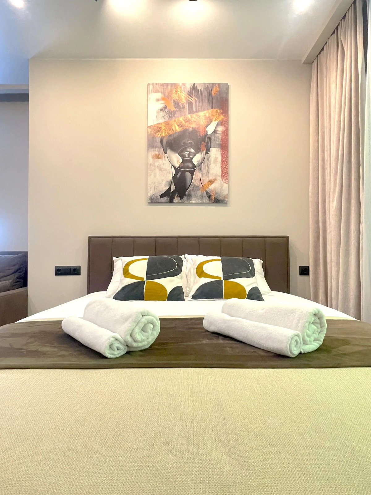 Апартаменты с видом на сосновый парк рядом с морем