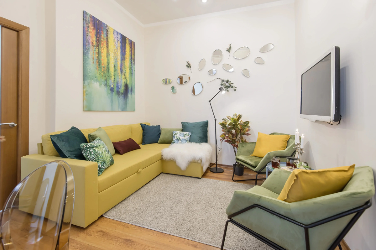 Квартира GM Apartments Стильная Трехкомнатная на Бульварном кольце