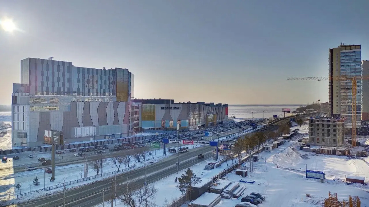 Квартира студия с видом на Амур и город