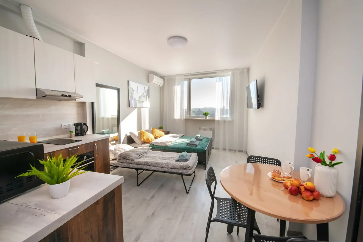 Уютная квартира-студия с шикарным Видом на море и мост