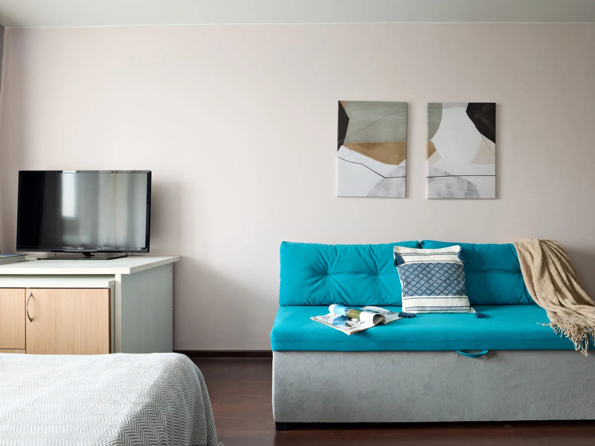 Квартира Студия Бирюза в 3 минутах пешком от метро Лесная