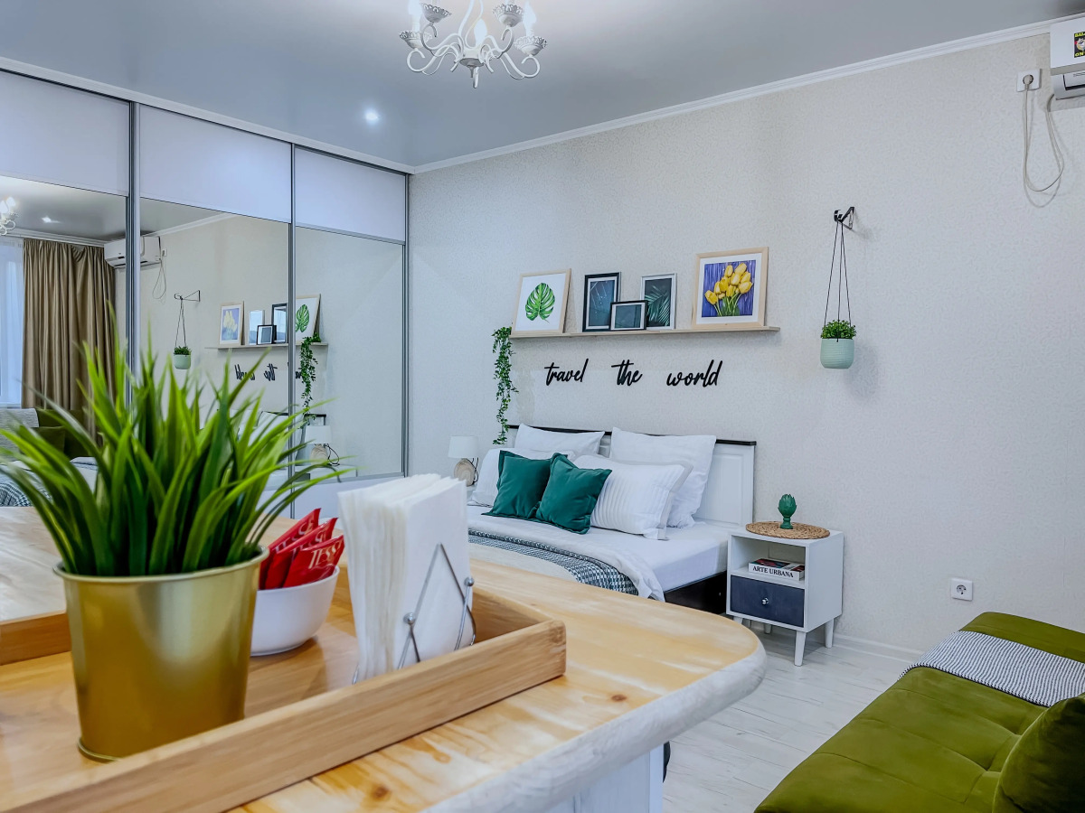 Квартира студия Green FOX в центре города