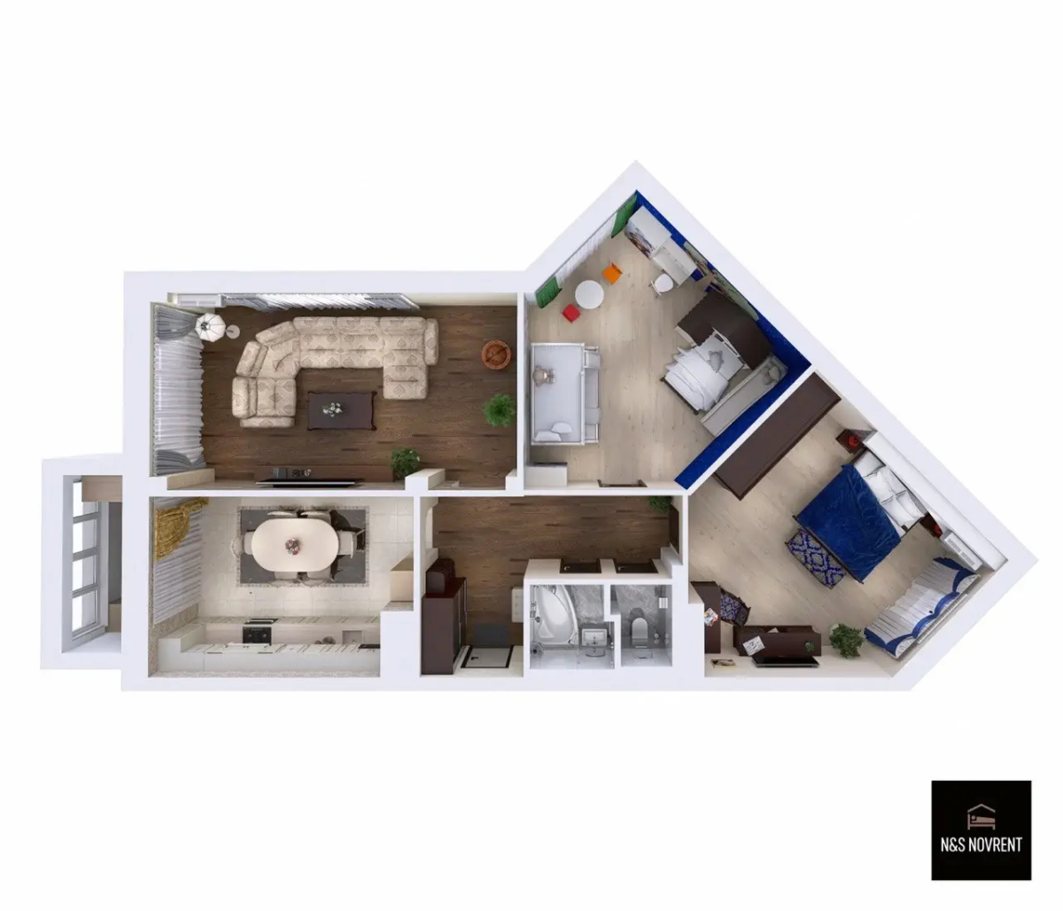 Квартира 100-метровая 3-х комнатная в современном районе