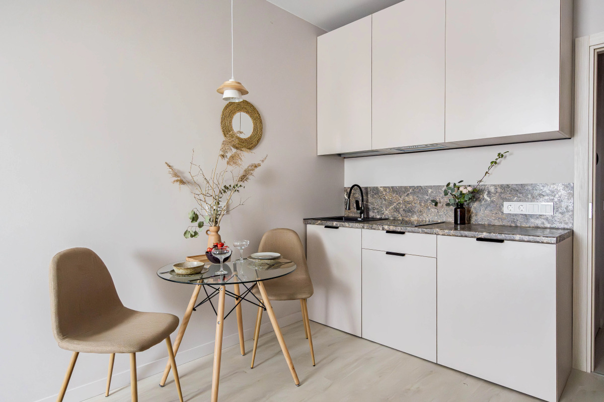 Апартаменты Бежевые в центре с кондиционером