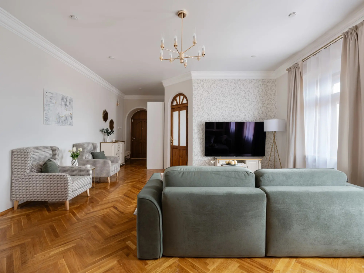Квартира GM Apartments Новая и тихая Трехкомнатная на Тверской
