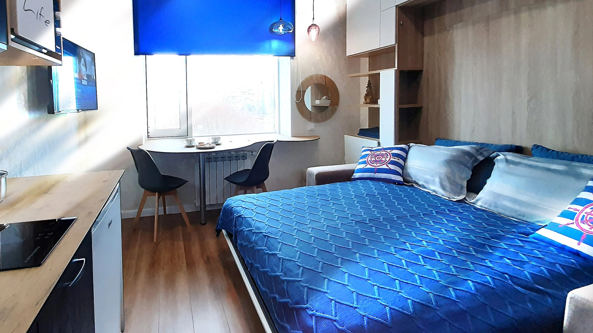 Апартаменты Двухместная студия с кухней Волна