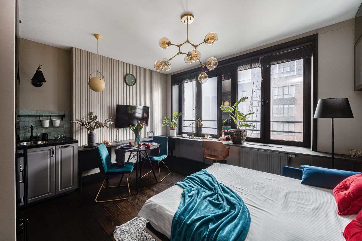 Апартаменты Lalapart Black Emerald с сауной в ЖК Савеловский Сити