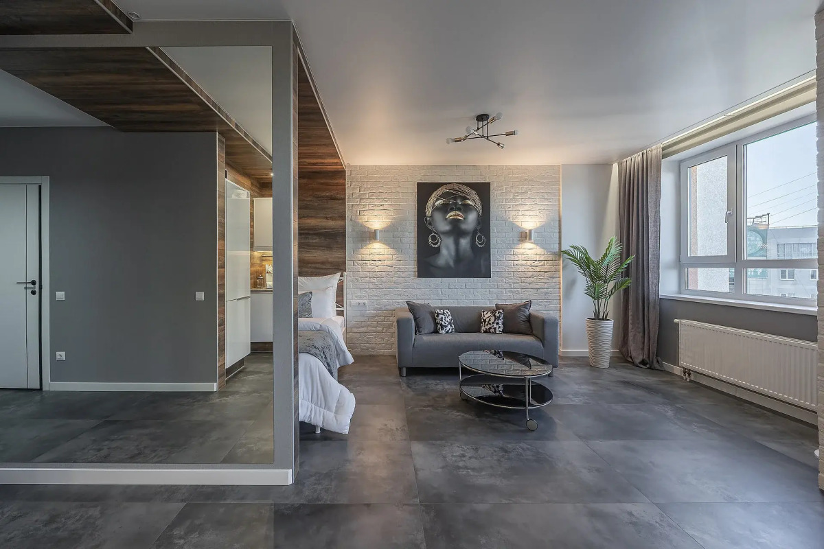 Квартира Студия в новом доме рядом с канатной дорогой