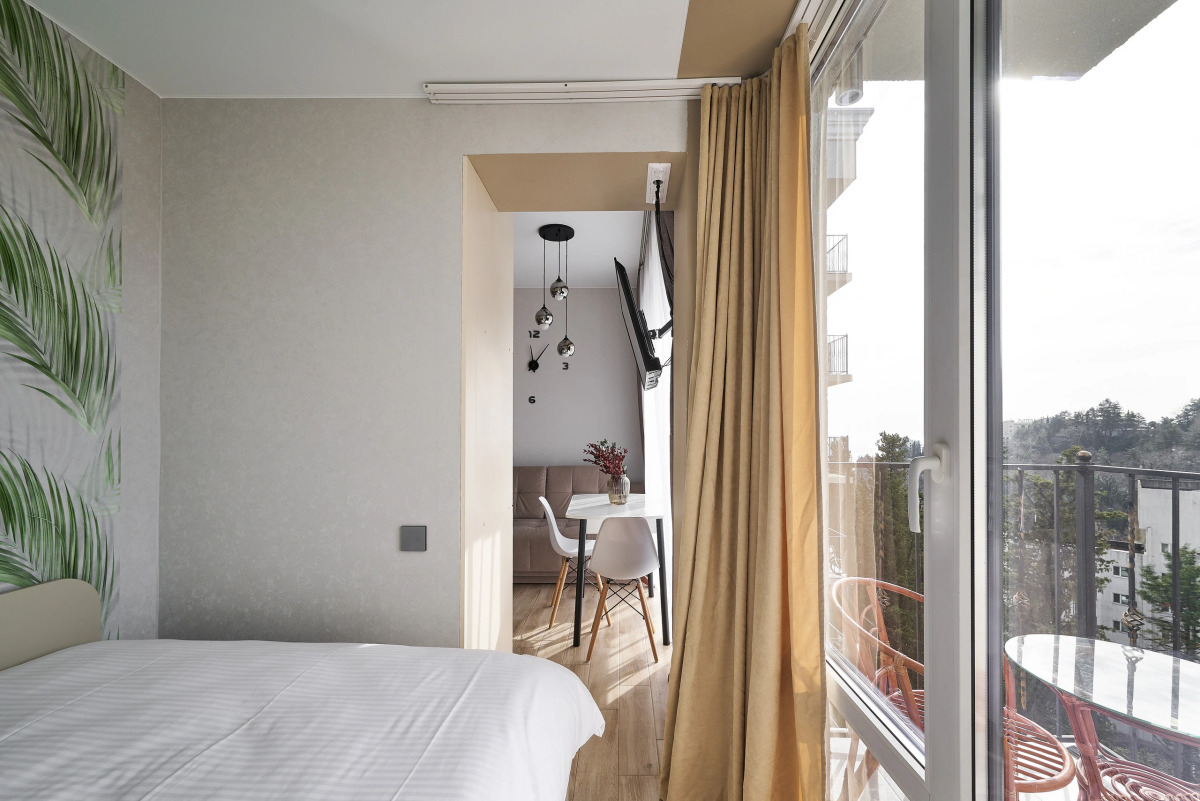 Квартира в Хосте с Отдельной Спальней и Видом на Море