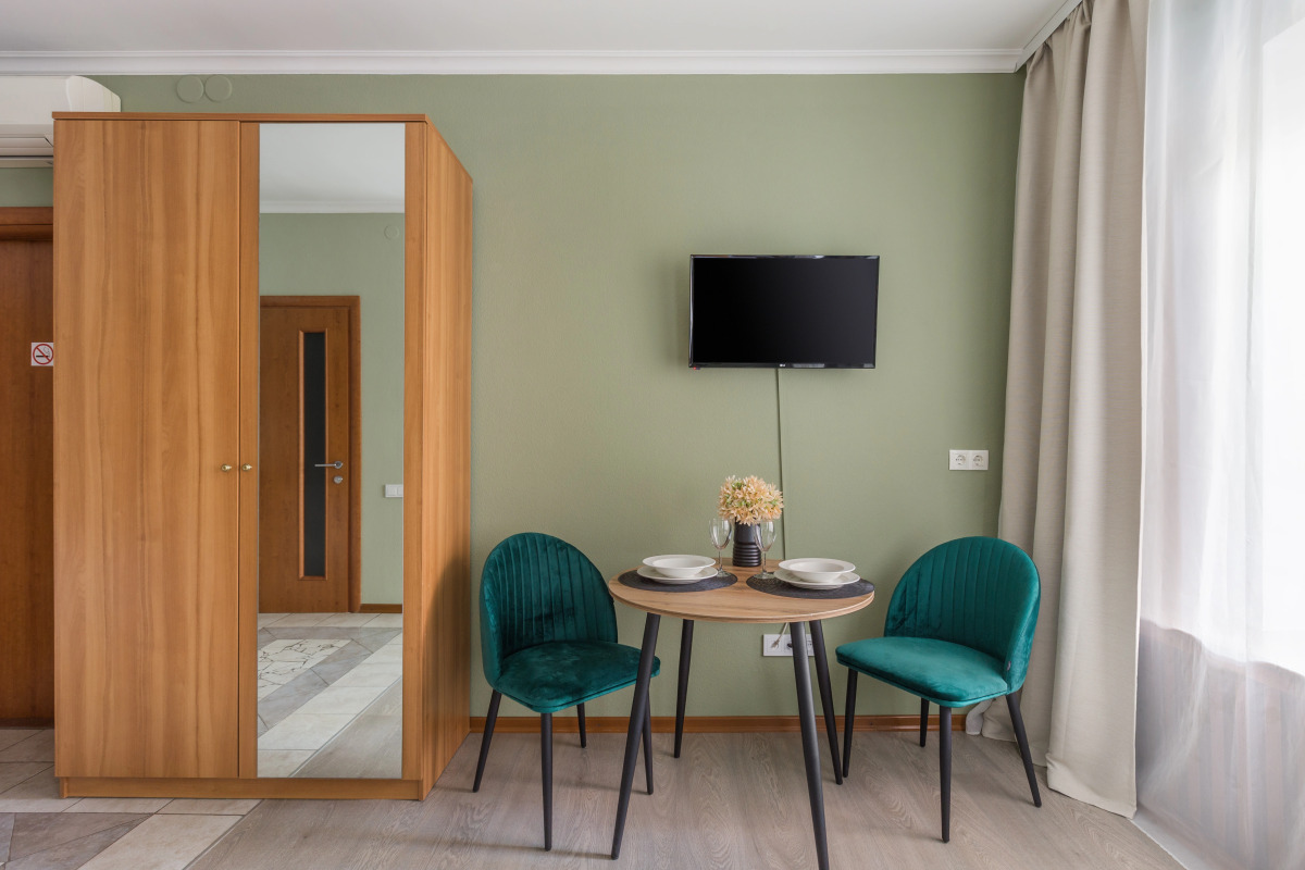 Апартаменты для двоих гостей с 1 кроватью (1 эт или 2 эт)