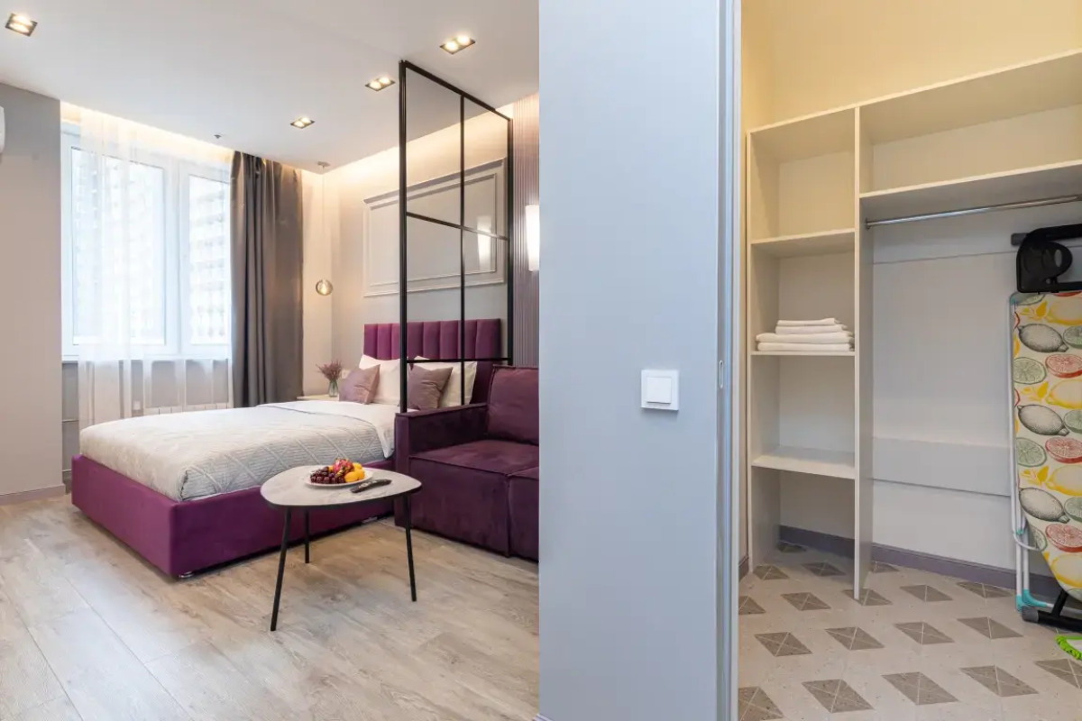 Апартаменты «Бордовый шик» в районе ВДНХ «Эстет Апарт»